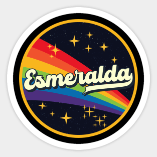 Esmeralda // Rainbow In Space Vintage Style Sticker